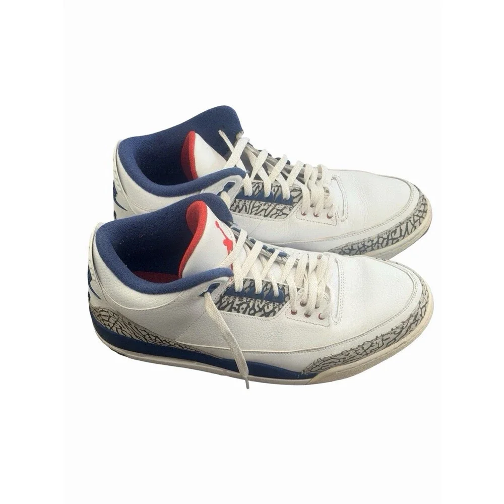 Air Jordan 3 True Blue 2016 Size 13 Used Rare Retro Authentic White Leather MJ